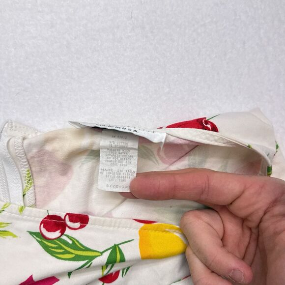 Vintage Gemilli Fruit Print‎ Midi Skirt Sz 12 Pineapple Lemon Cherry Cottagecore - Picture 6 of 11